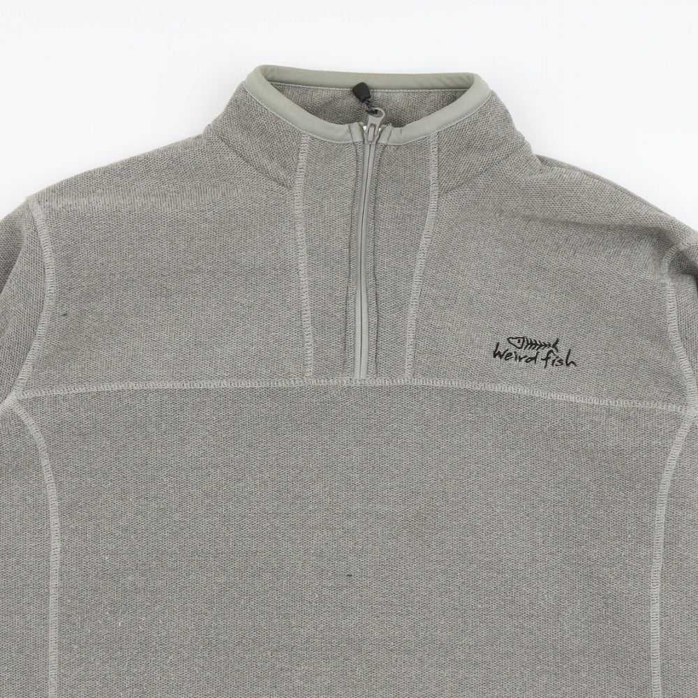 Weird Fish Mens Green Polyester Pullover Sweatshirt Size M