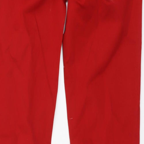 Zara Womens Red Cotton Skinny Jeans Size 8 L30 in Regular Button