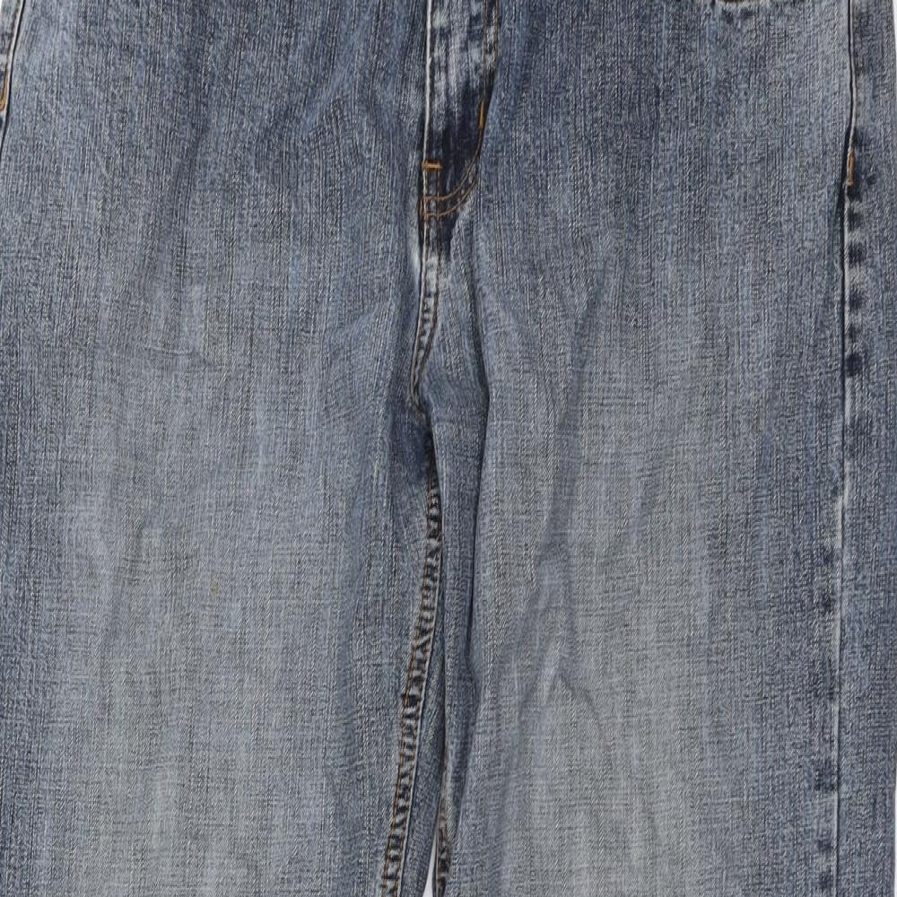 TU Mens Blue Cotton Straight Jeans Size 36 in L29 in Regular Button