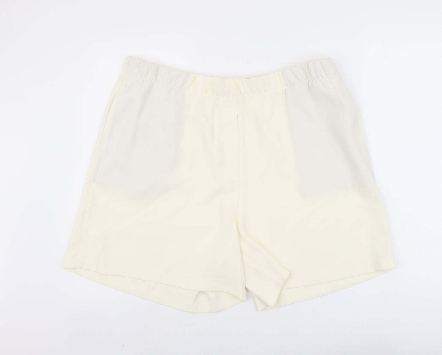 Marks and Spencer Womens Ivory Polyester Bermuda Shorts Size 20 L5 in Regular Pull On