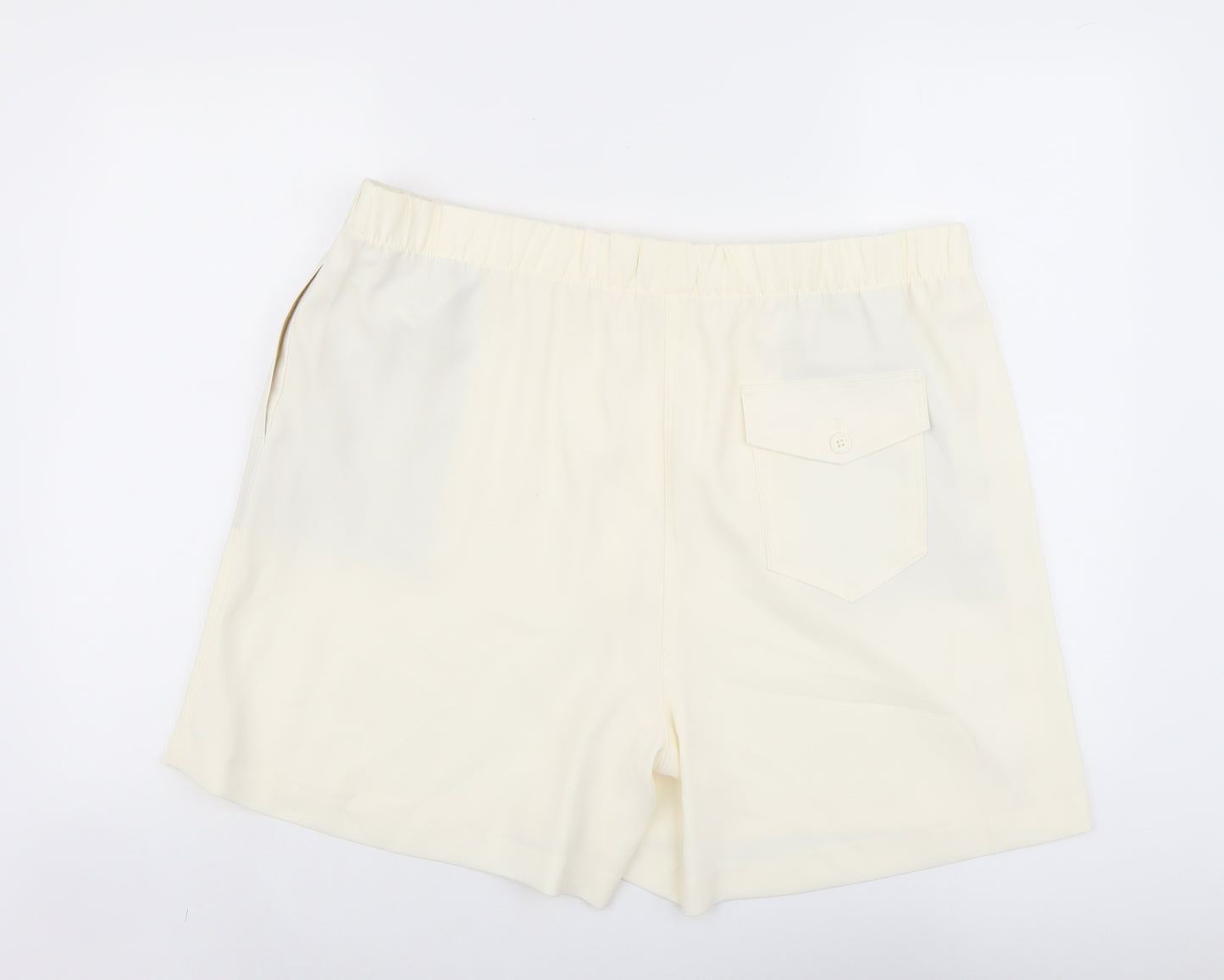 Marks and Spencer Womens Ivory Polyester Bermuda Shorts Size 20 L5 in Regular Pull On