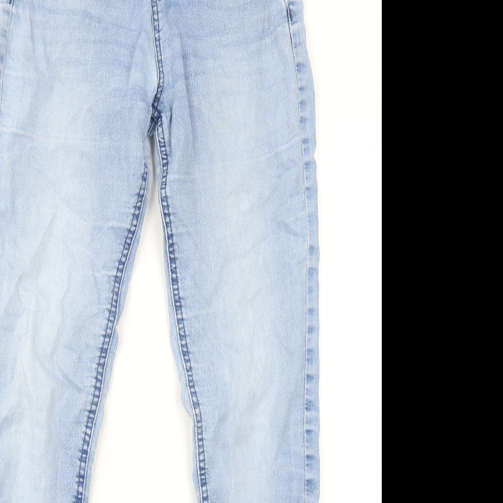 Primark Womens Black Cotton Straight Jeans Size 12 Regular Zip