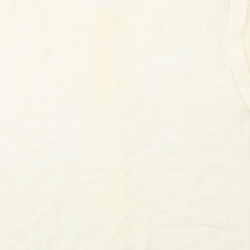 C&A Womens Ivory Polyester Basic Blouse Size 18 Round Neck