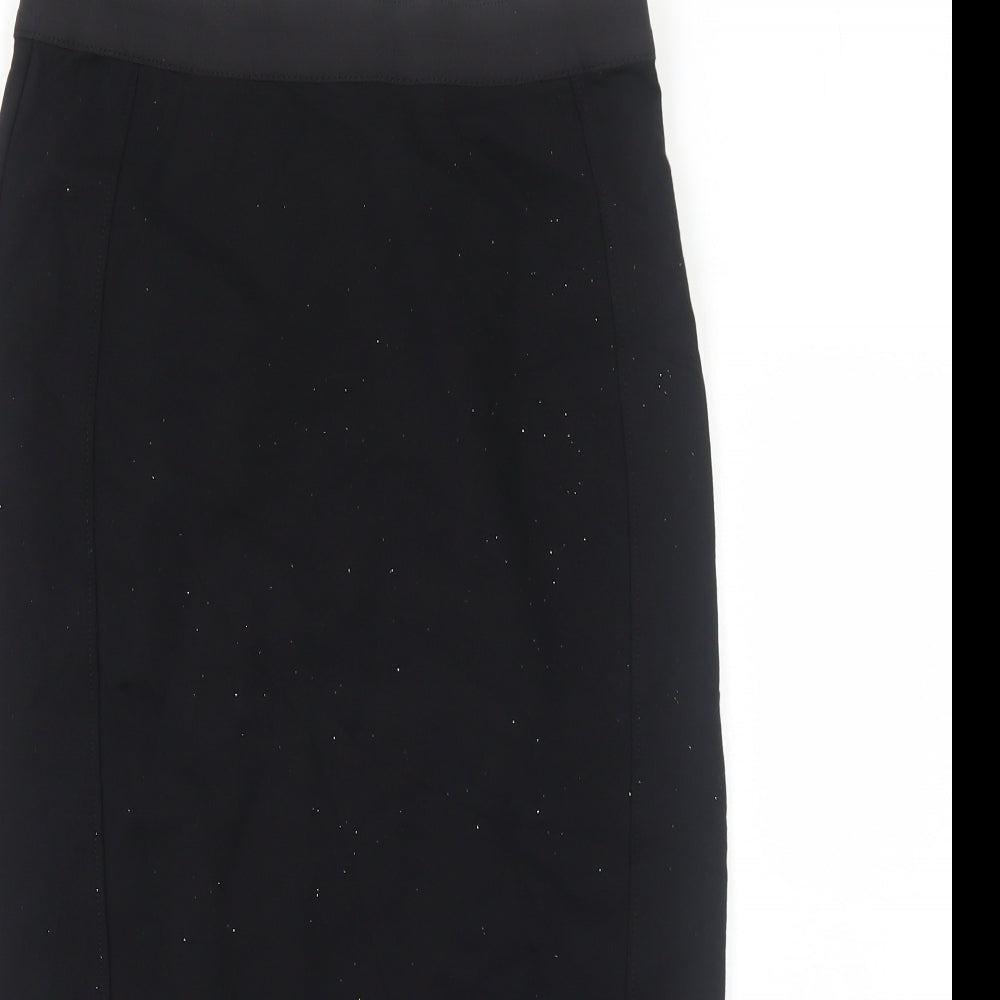 River Island Womens Black Viscose Straight & Pencil Skirt Size 12