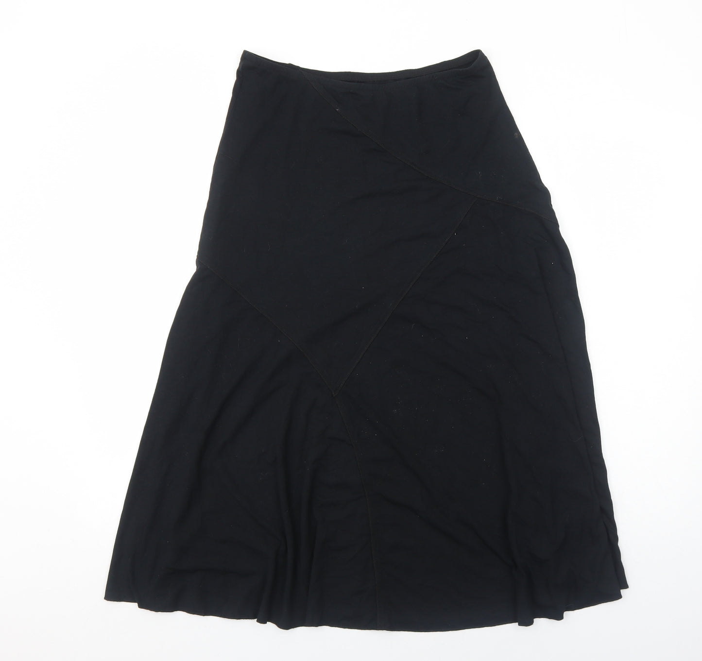 Preworn Womens Black Viscose Peasant Skirt Size 12