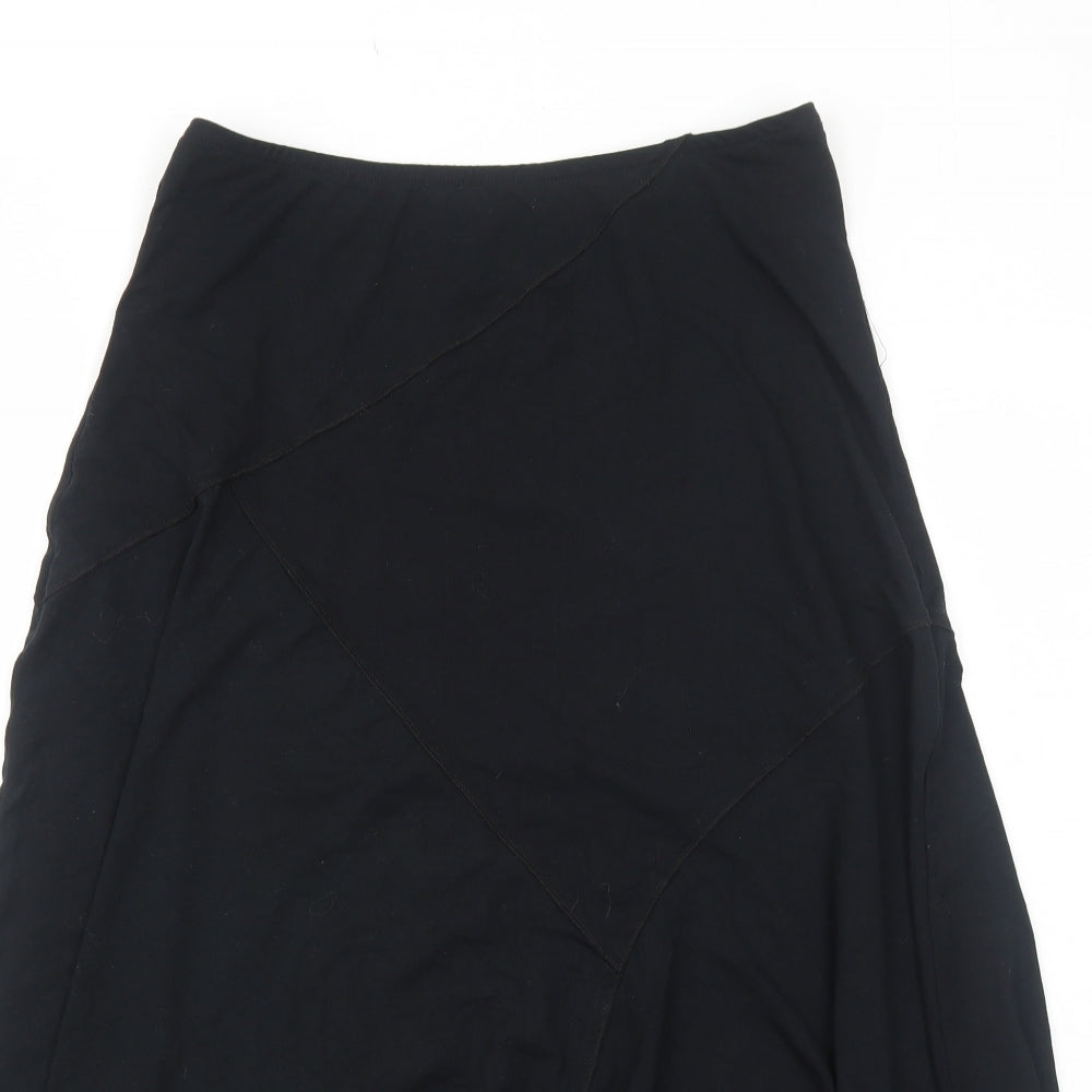 Preworn Womens Black Viscose Peasant Skirt Size 12