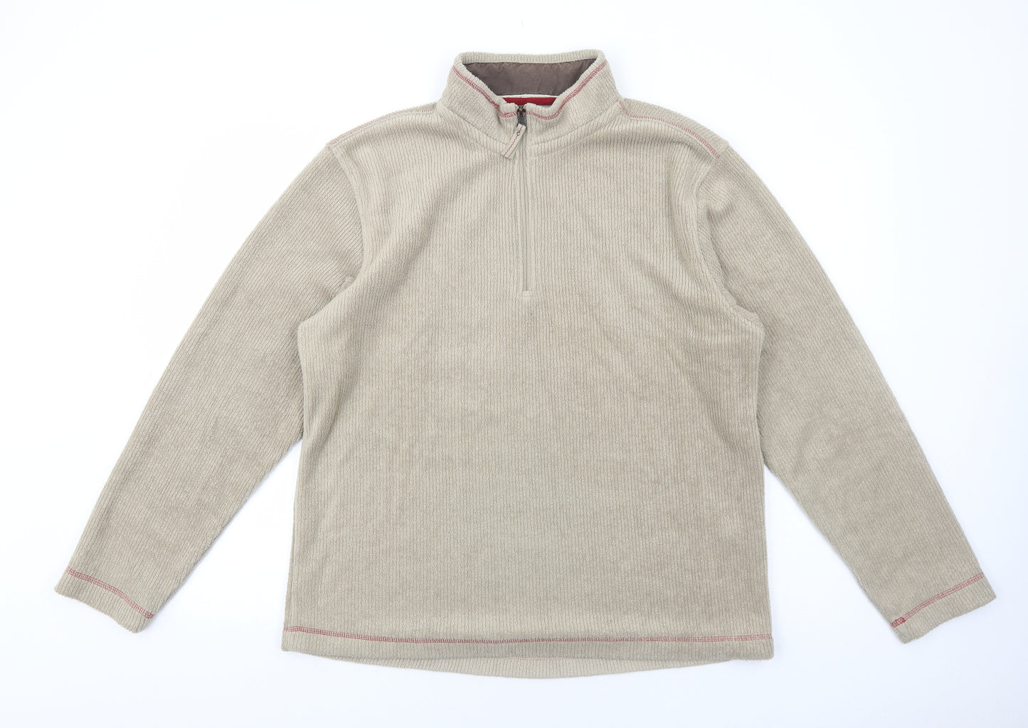 Marks and Spencer Mens Beige Polyester Pullover Sweatshirt Size L