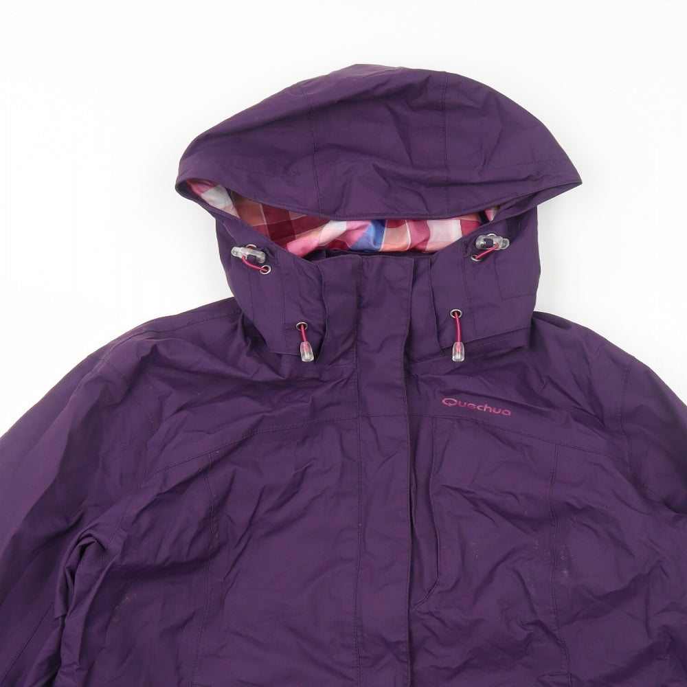 Quechua Womens Purple Jacket Size M Zip