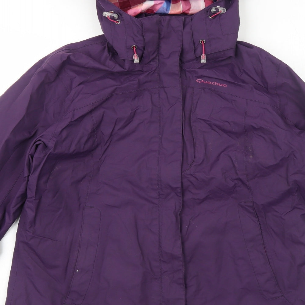 Quechua Womens Purple Jacket Size M Zip