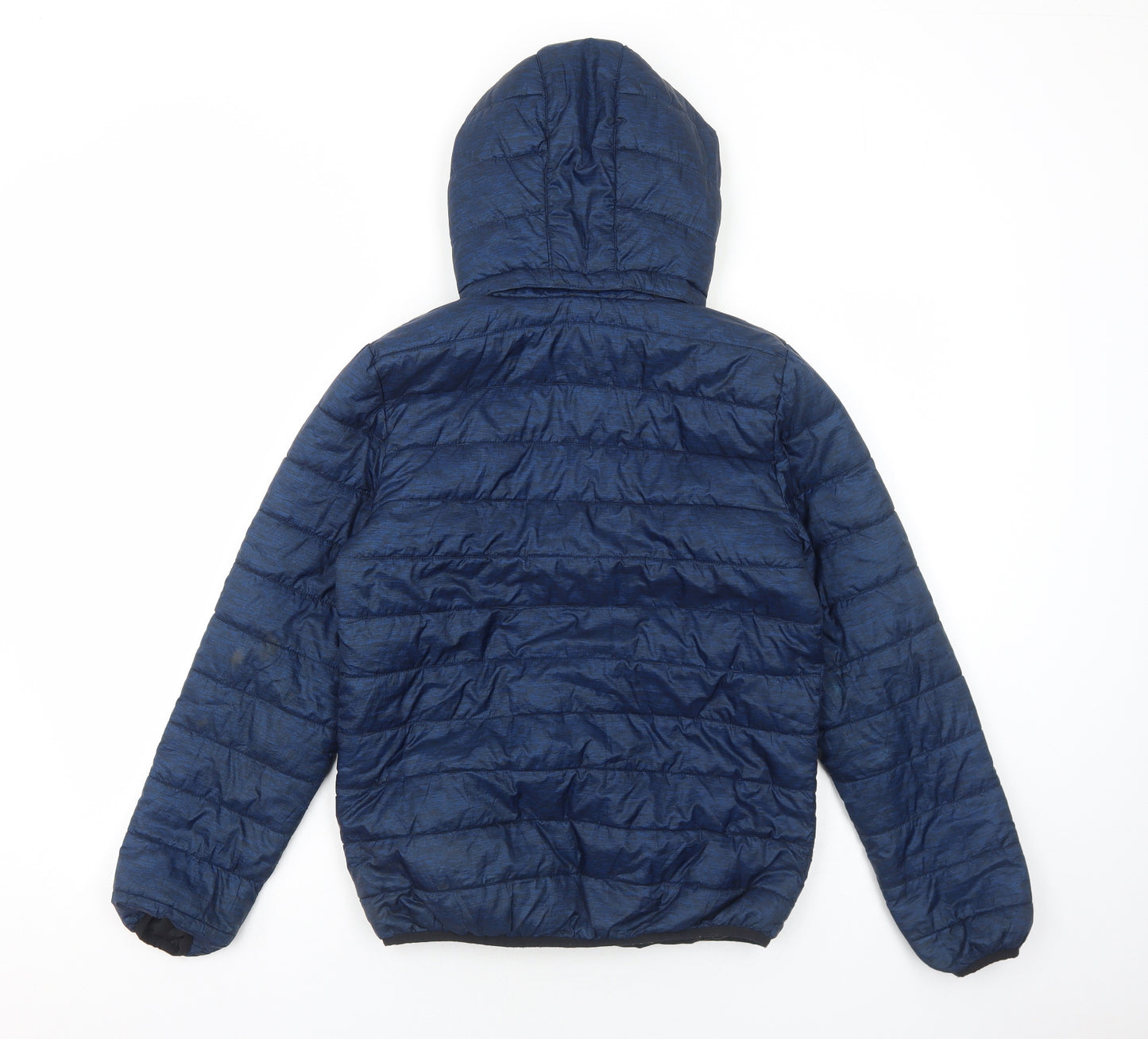 H&M Boys Blue Quilted Jacket Size 11-12 Years Zip