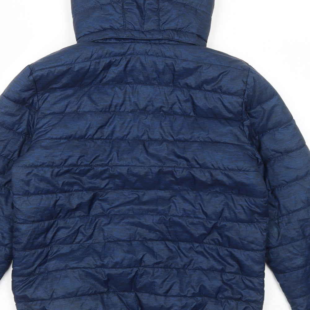 H&M Boys Blue Quilted Jacket Size 11-12 Years Zip