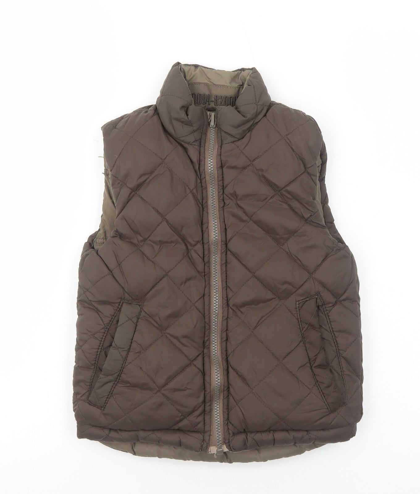 Zara Boys Brown Gilet Jacket Size XS Zip