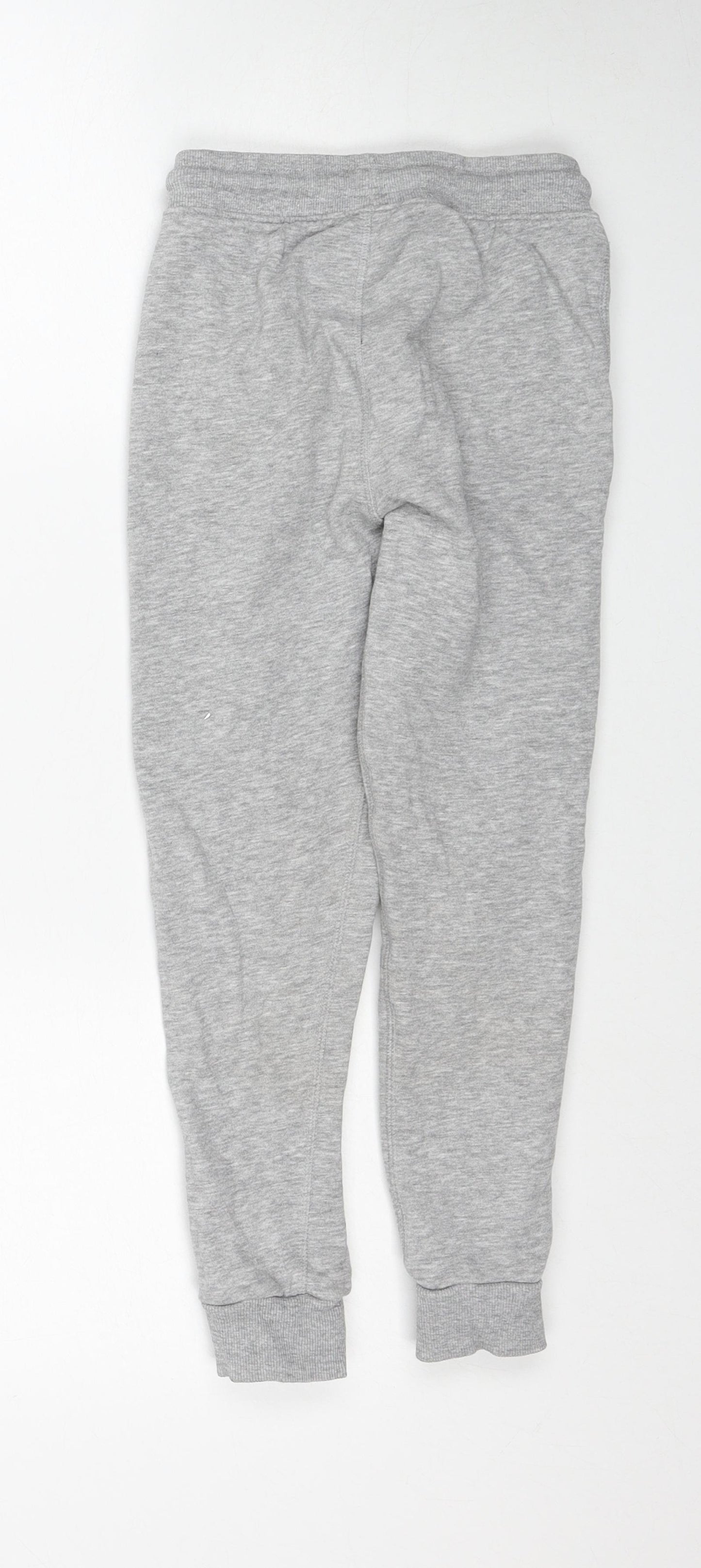 Nutmeg Boys Grey Cotton Jogger Trousers Size 7-8 Years Regular Drawstring