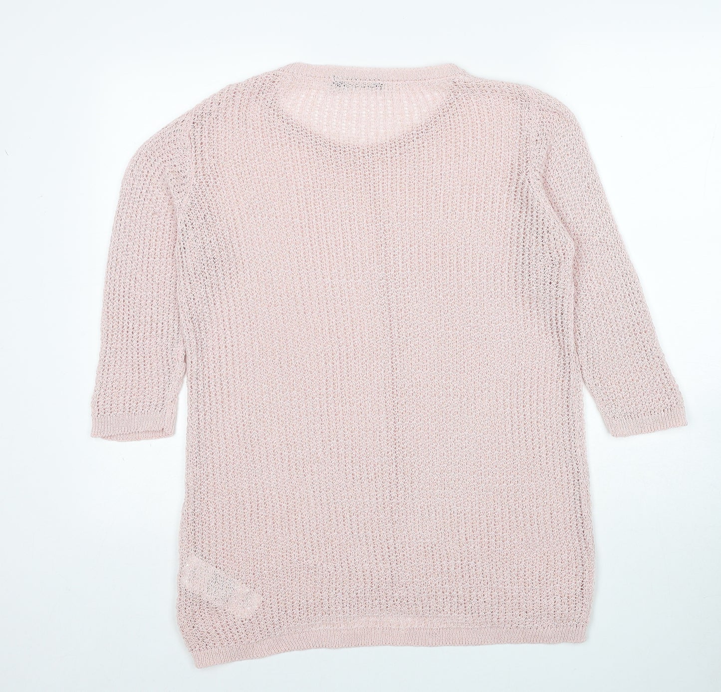 Betty Barclay Womens Pink Round Neck Acrylic Pullover Jumper Size 18