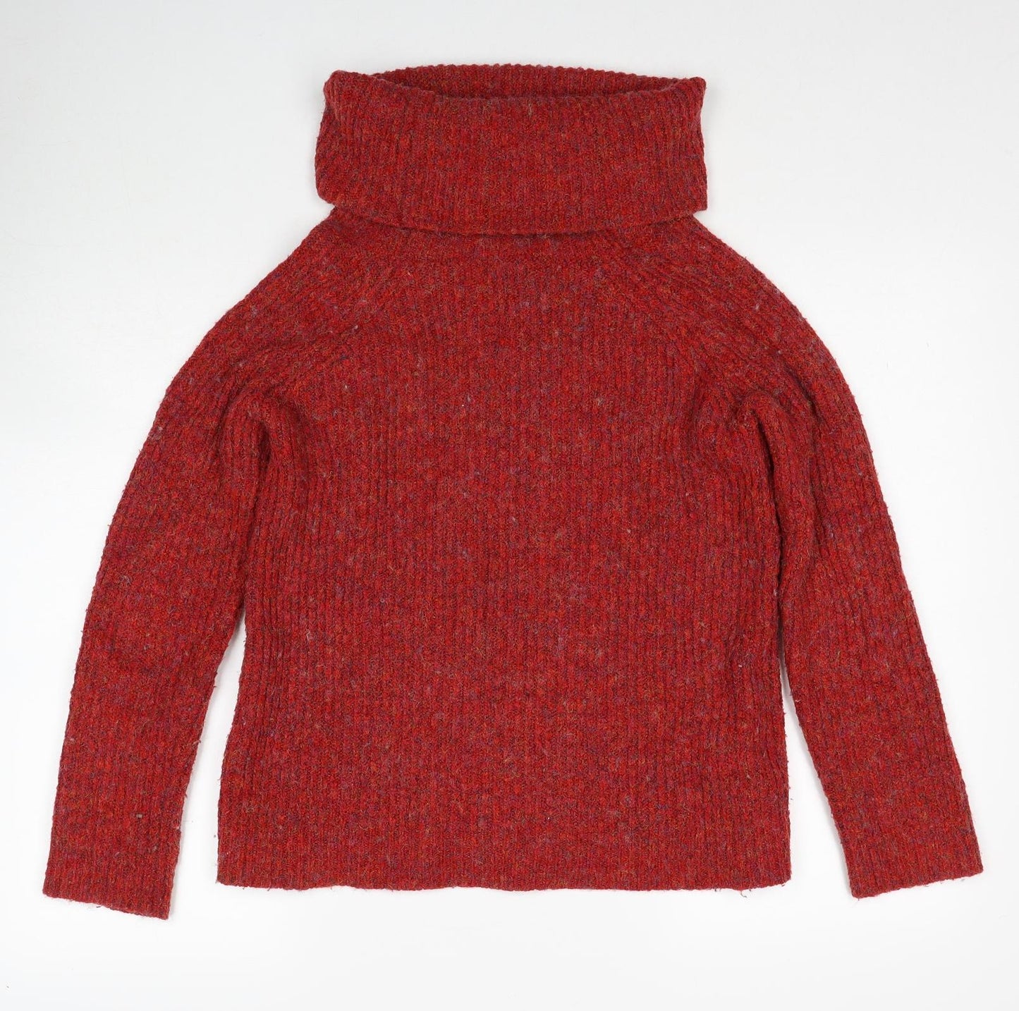 Papaya Womens Red Round Neck Polyester Pullover Jumper Size S