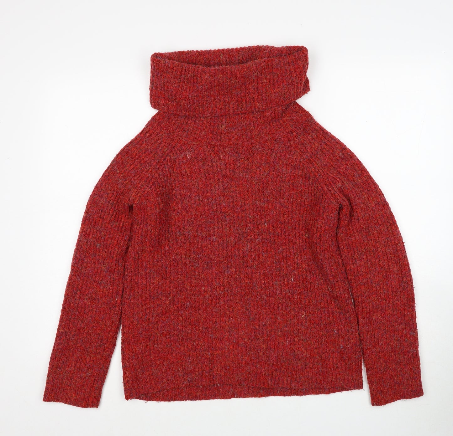 Papaya Womens Red Round Neck Polyester Pullover Jumper Size S