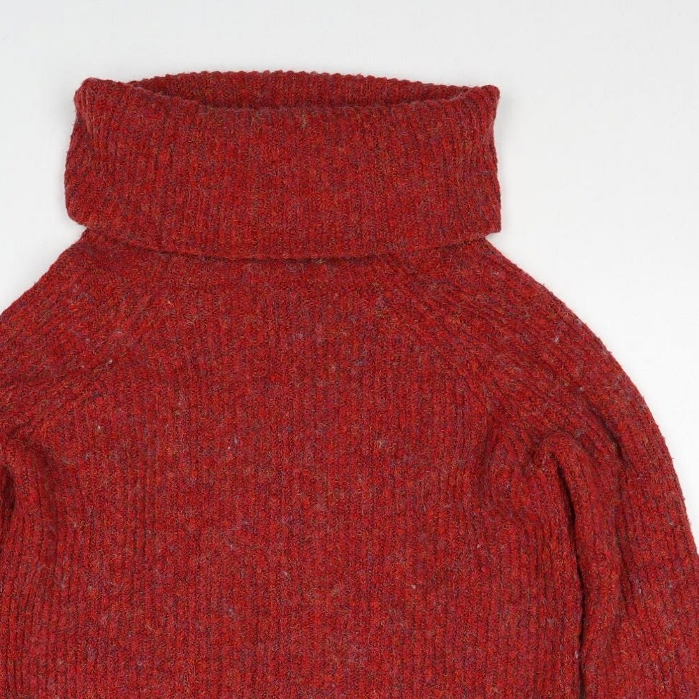 Papaya Womens Red Round Neck Polyester Pullover Jumper Size S