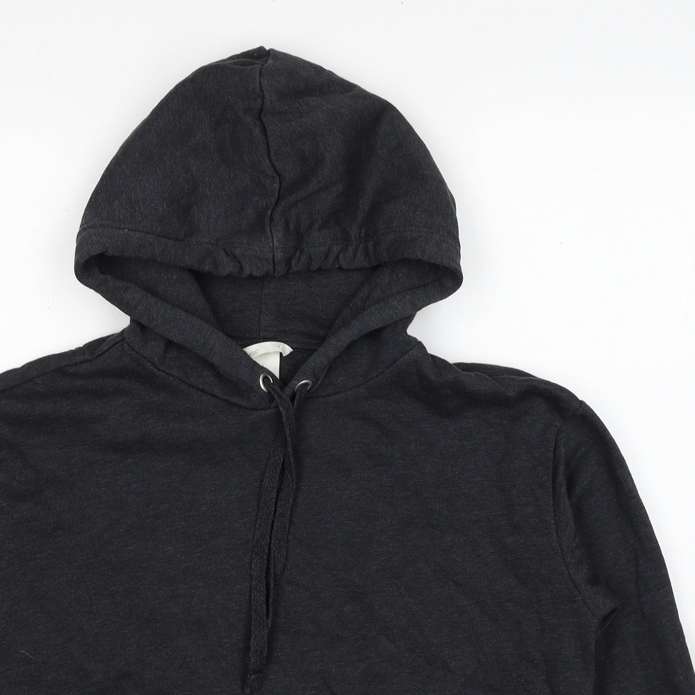 H&M Mens Grey Cotton Pullover Hoodie Size S