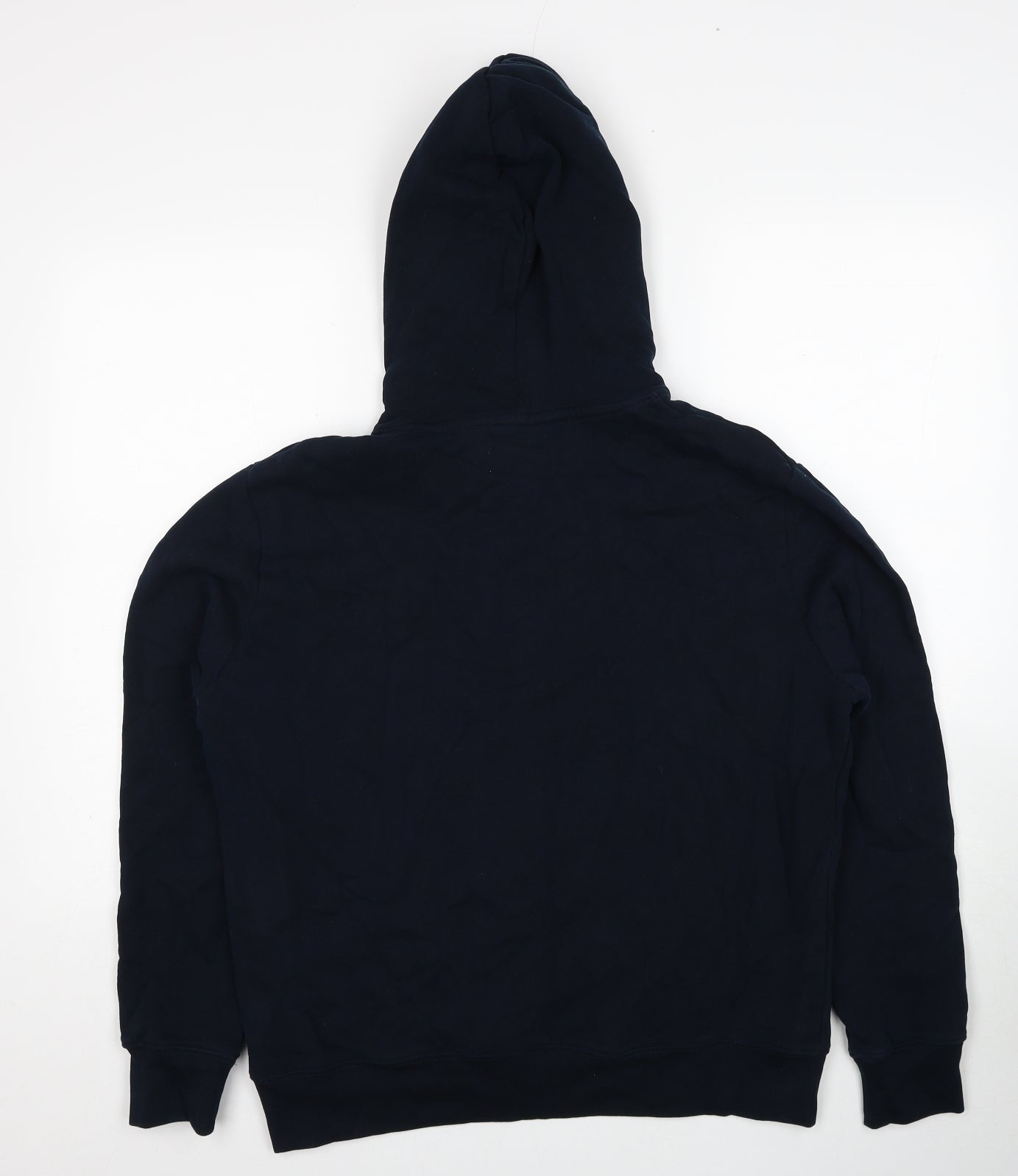 Marks and Spencer Mens Blue Cotton Pullover Hoodie Size L