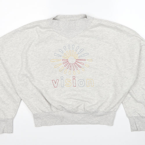 Collins Womens Grey Cotton Pullover Sweatshirt Size S Pullover - Vision