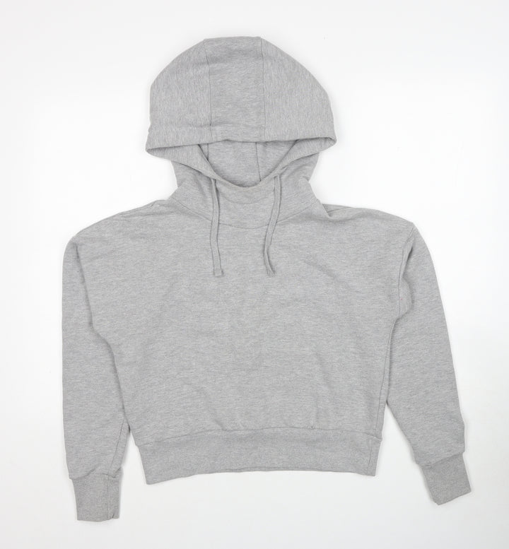 USA Pro Womens Grey Polyester Pullover Hoodie Size 8 Pullover
