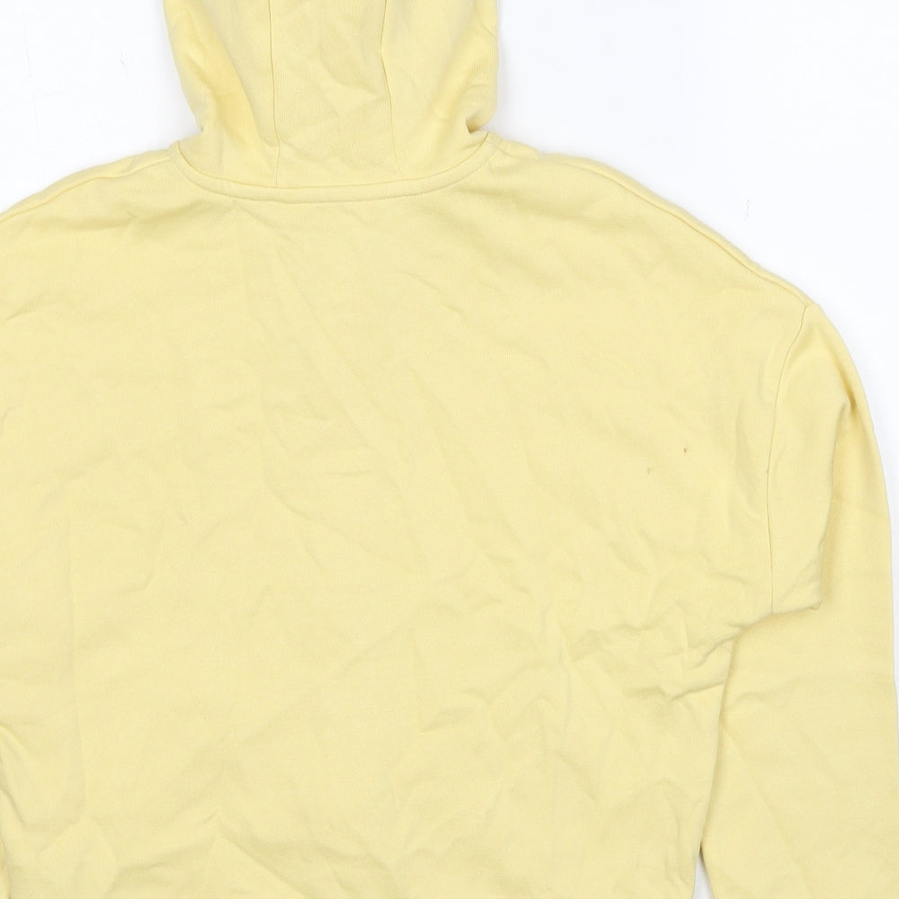 Marks and Spencer Girls Yellow Cotton Full Zip Hoodie Size 11-12 Years Zip