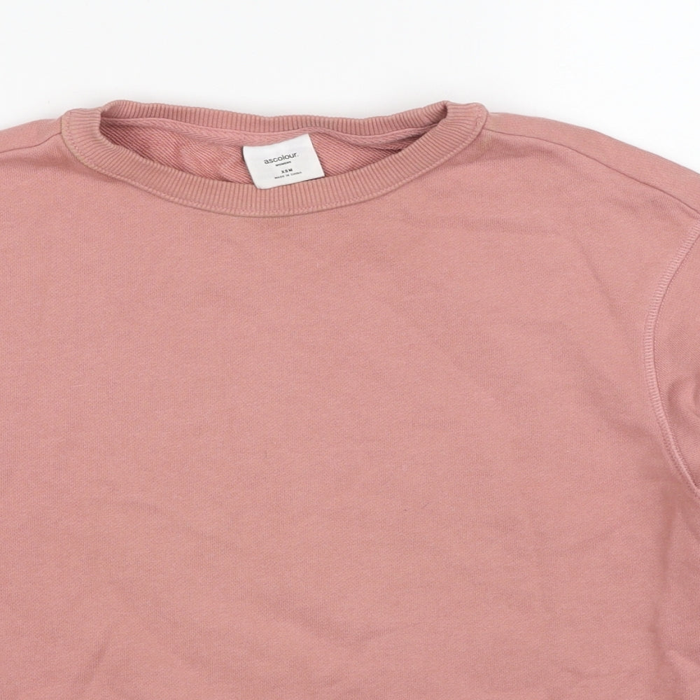 AS Colour Womens Pink Cotton Pullover Sweatshirt Size XS Pullover