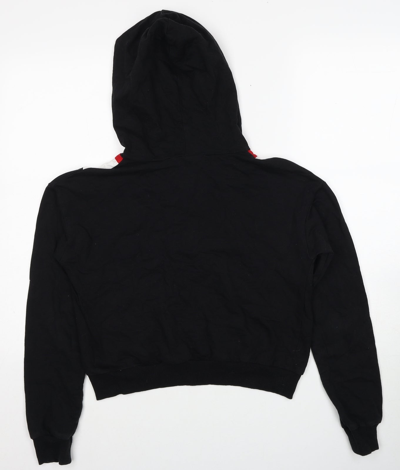 Selected Womens Black Cotton Pullover Hoodie Size 8 Pullover
