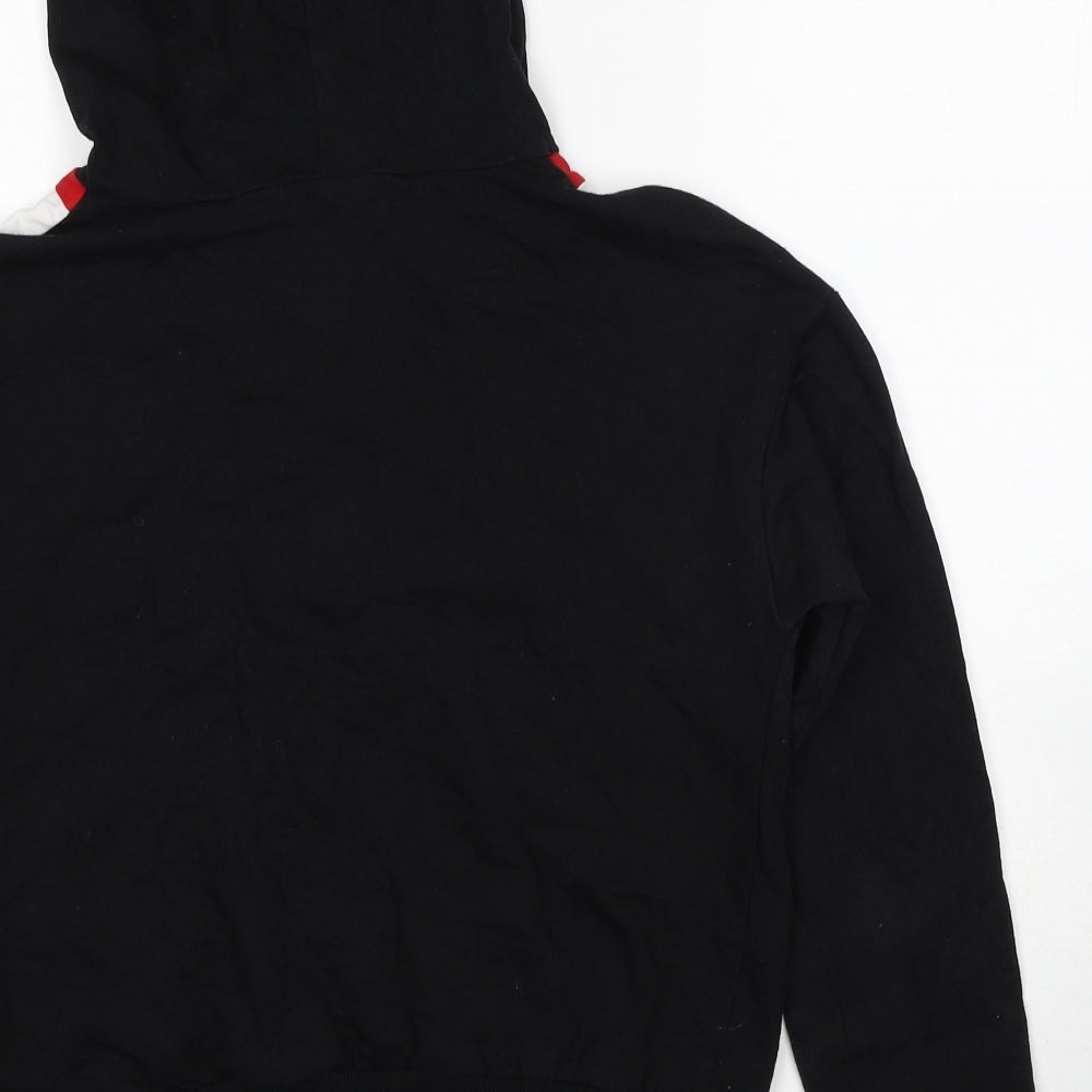 Selected Womens Black Cotton Pullover Hoodie Size 8 Pullover