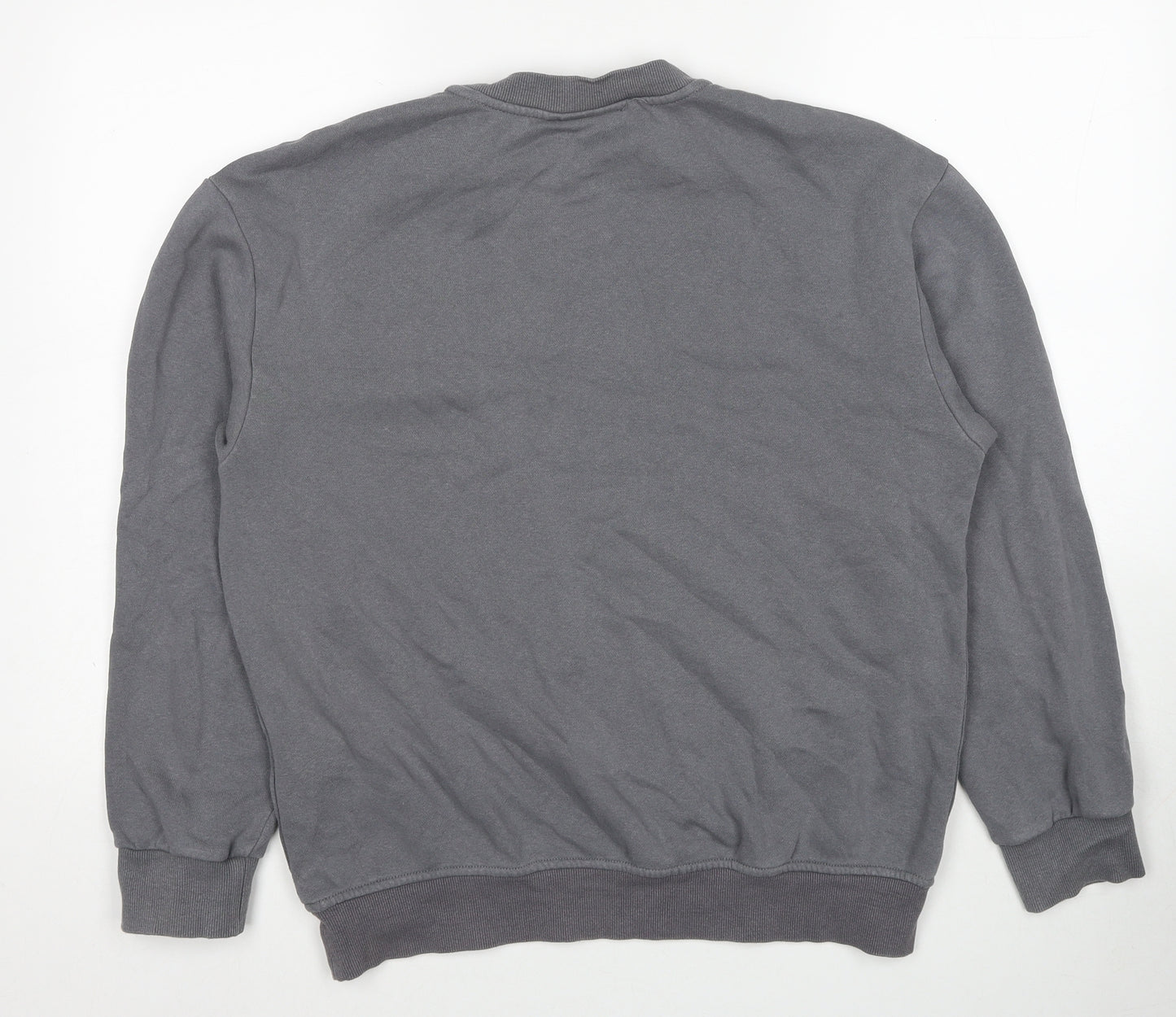 H&M Mens Grey Cotton Pullover Sweatshirt Size S