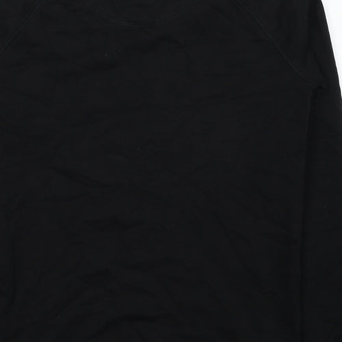Follow The River Mens Black Cotton Pullover Sweatshirt Size S