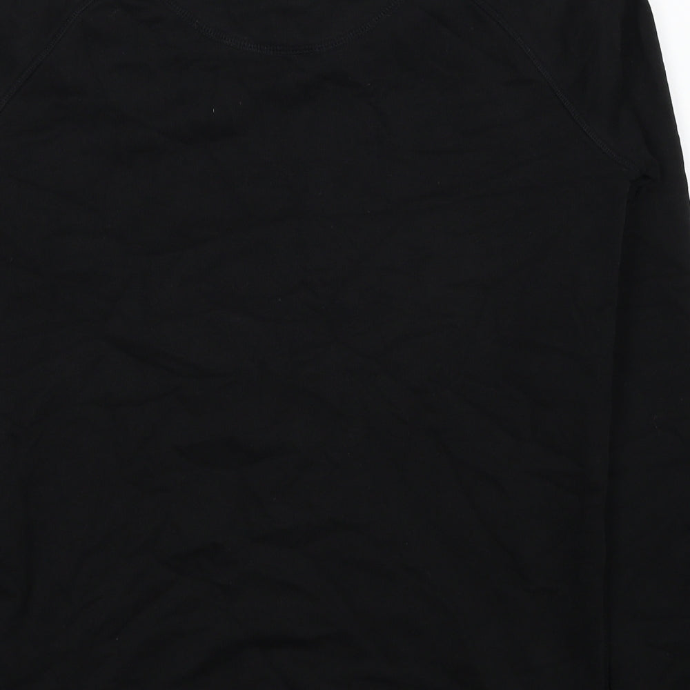 Follow The River Mens Black Cotton Pullover Sweatshirt Size S