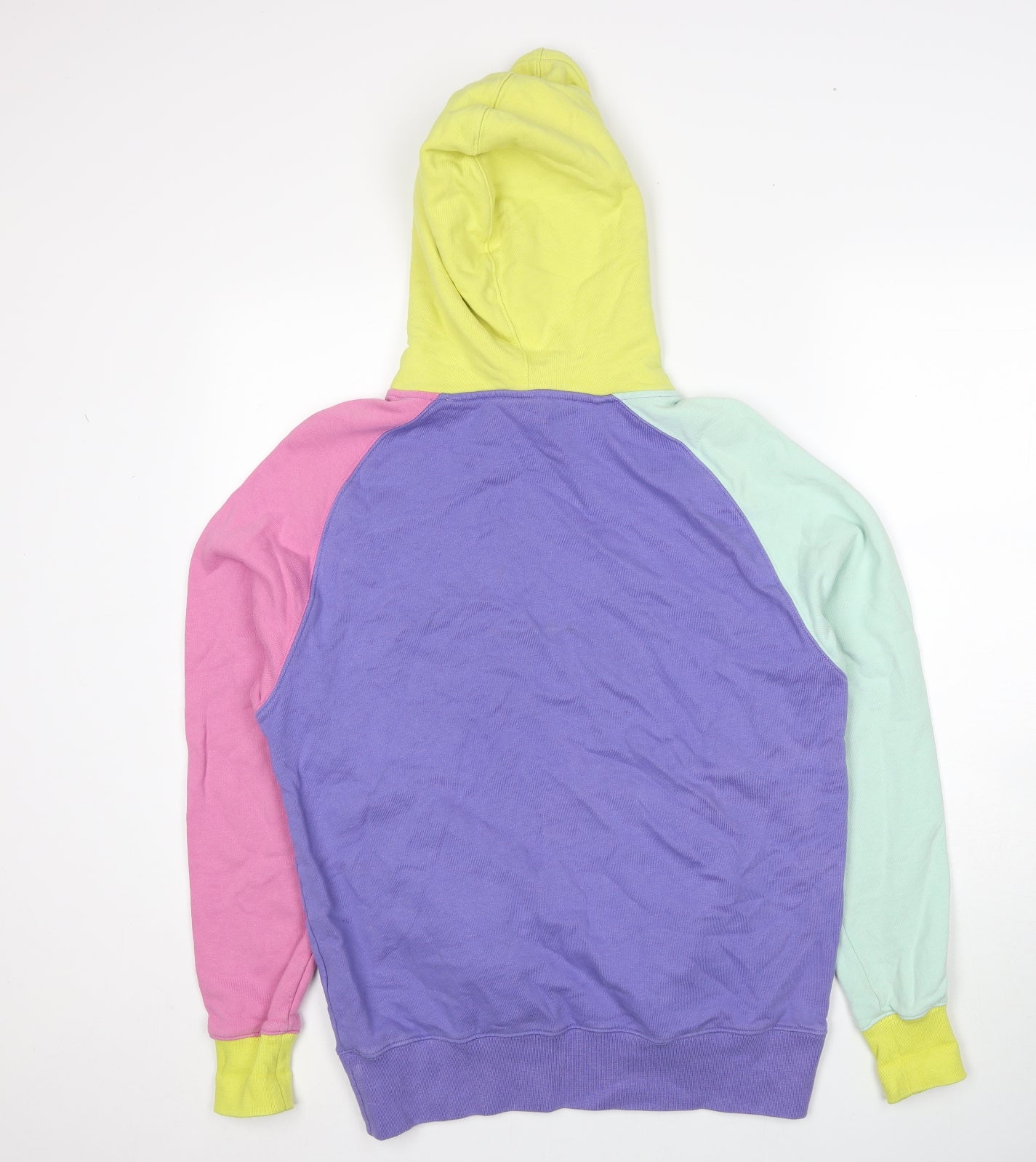 Teddy Fresh Mens Multicoloured Cotton Pullover Hoodie Size XS - Colourblock