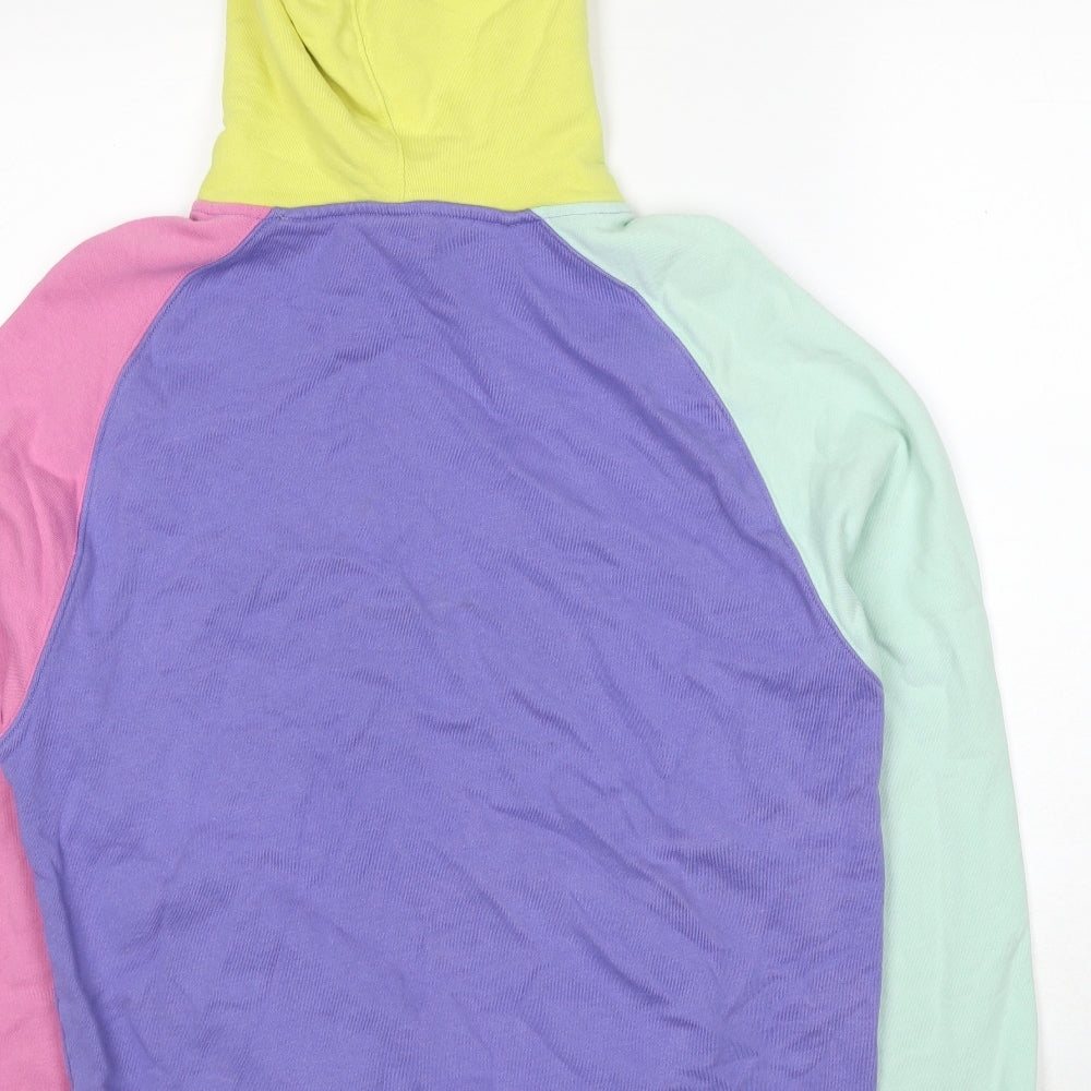 Teddy Fresh Mens Multicoloured Cotton Pullover Hoodie Size XS - Colourblock