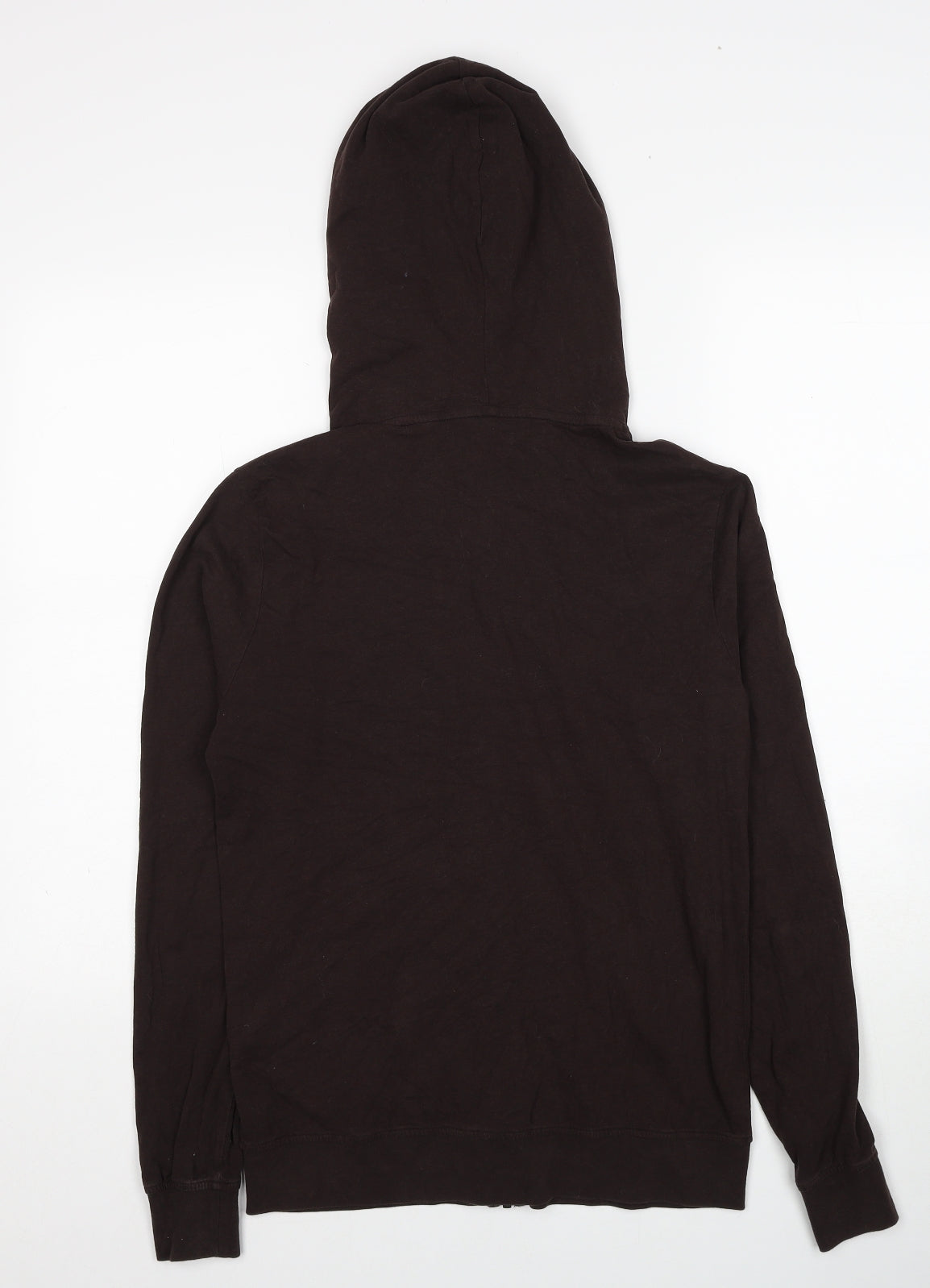 AllSaints Mens Brown Cotton Full Zip Hoodie Size S