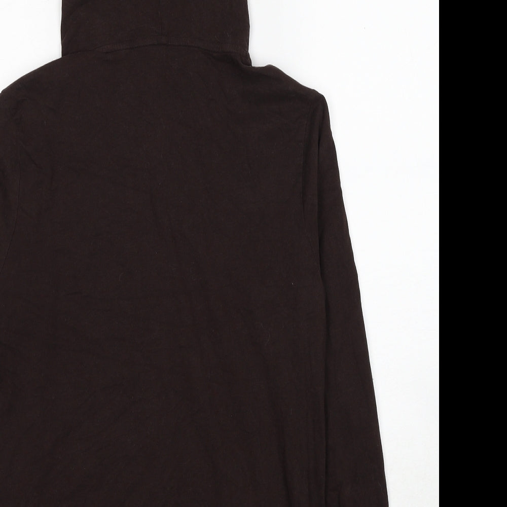 AllSaints Mens Brown Cotton Full Zip Hoodie Size S