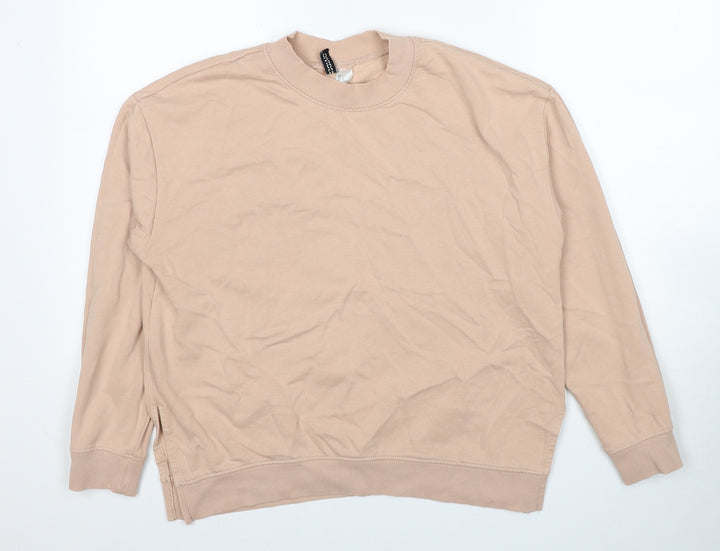 Divided by H&M Womens Beige Cotton Pullover Sweatshirt Size L Pullover