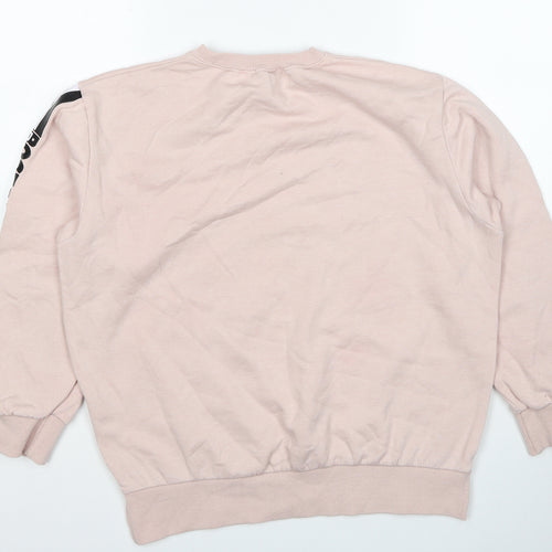 New Look Girls Pink Polyester Pullover Sweatshirt Size 12-13 Years Pullover - Boston