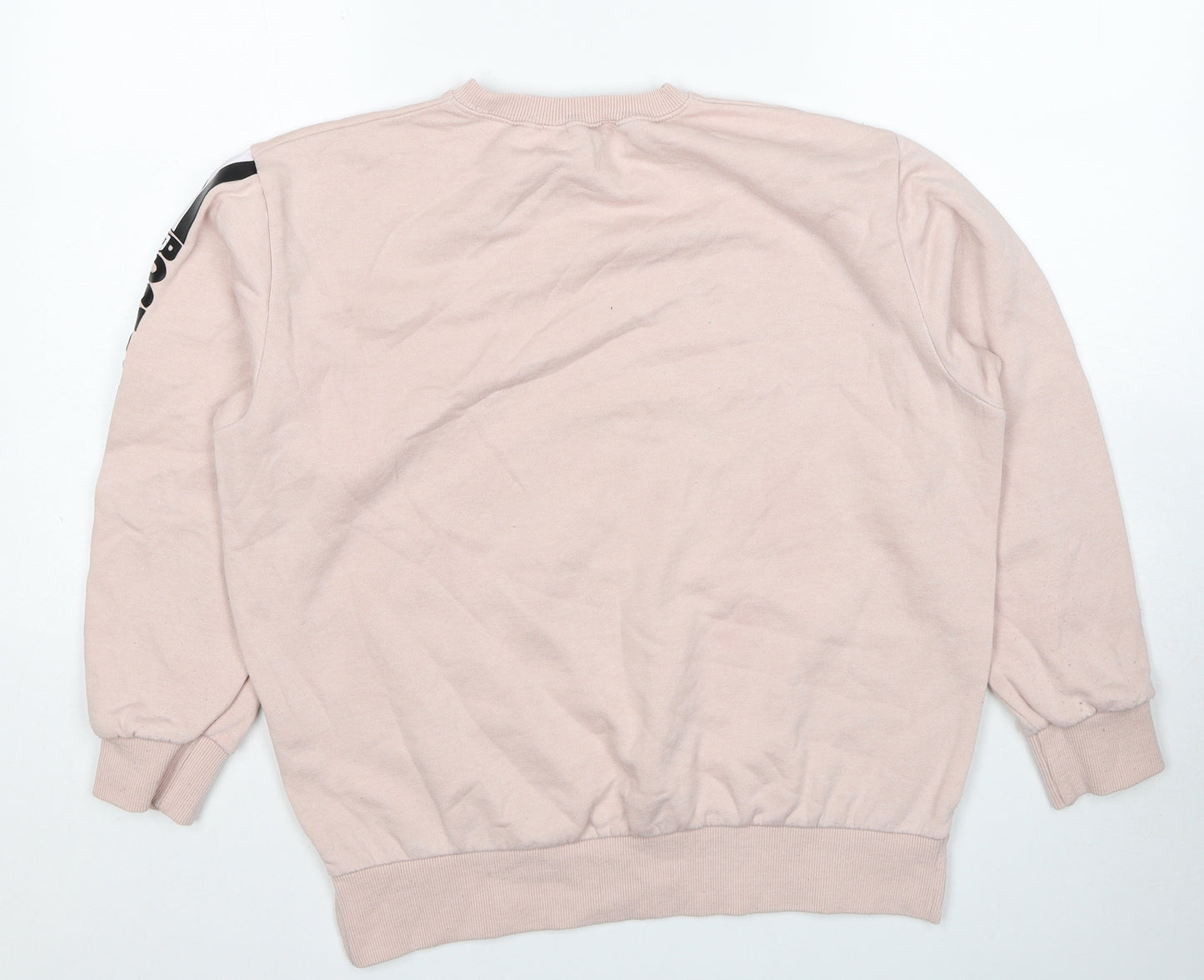 New Look Girls Pink Polyester Pullover Sweatshirt Size 12-13 Years Pullover - Boston