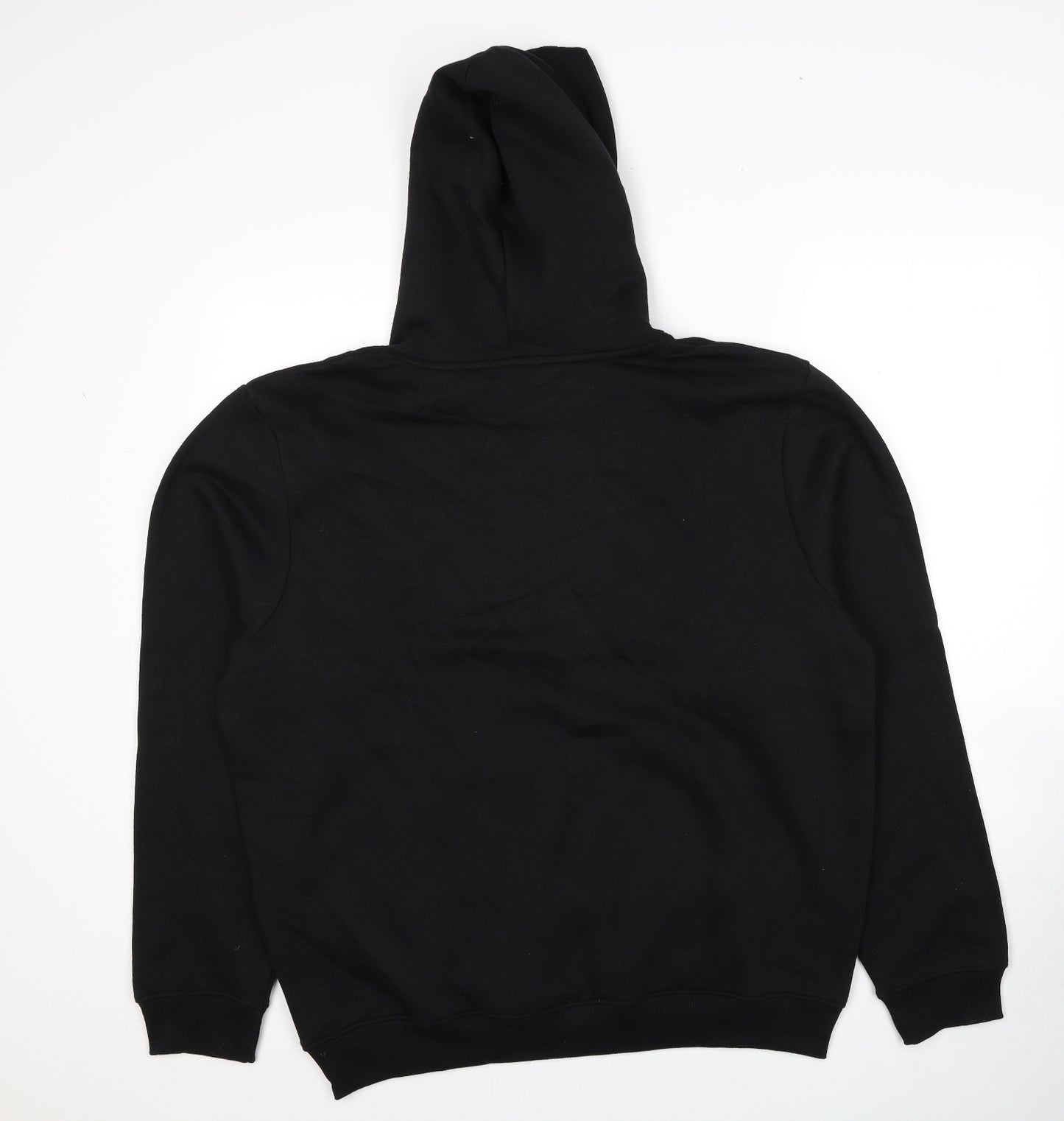 Boohoo Mens Black Cotton Pullover Hoodie Size L