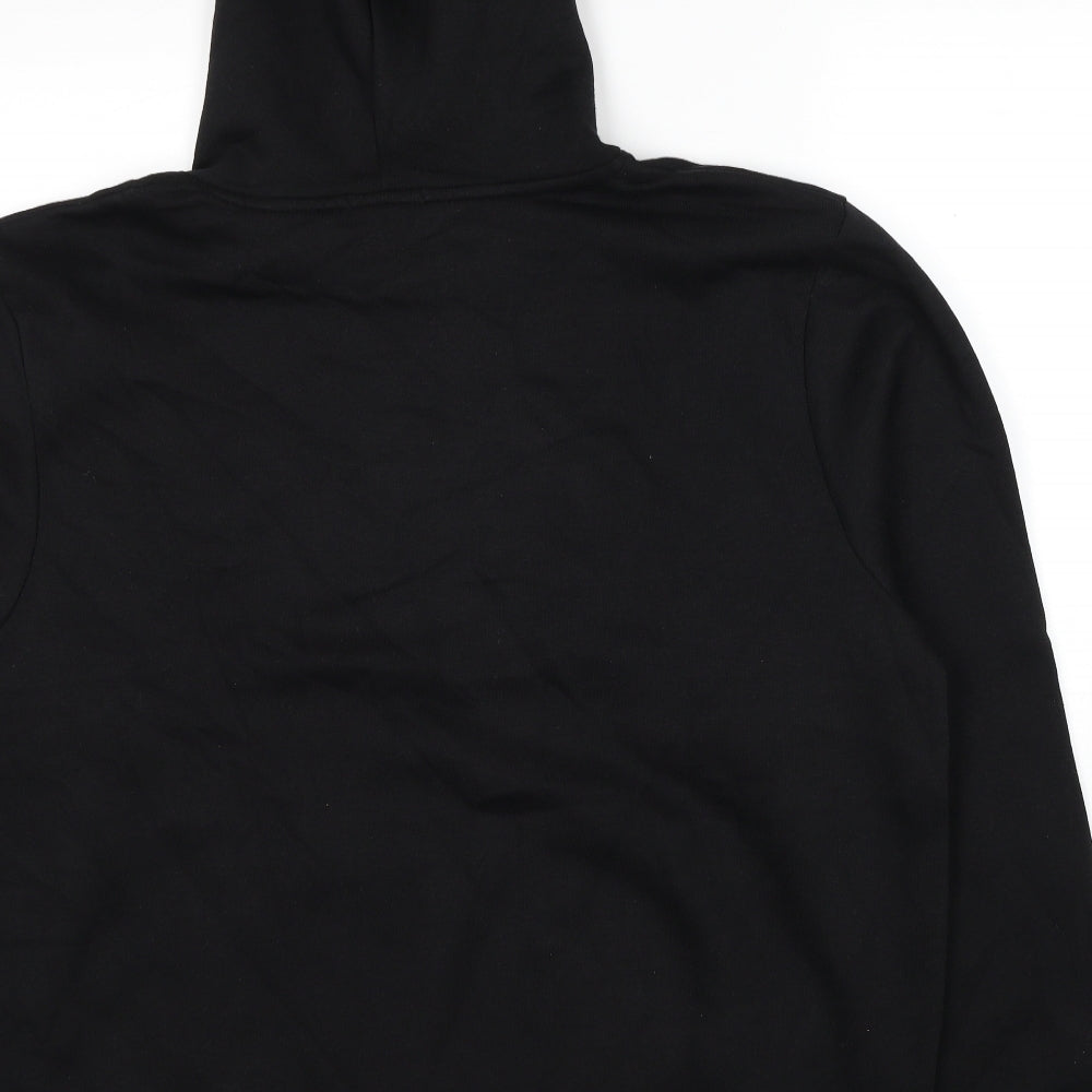Boohoo Mens Black Cotton Pullover Hoodie Size L