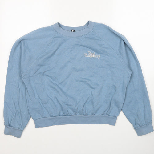 Divided by H&M Womens Blue Cotton Pullover Sweatshirt Size M Pullover - Feel Empathy