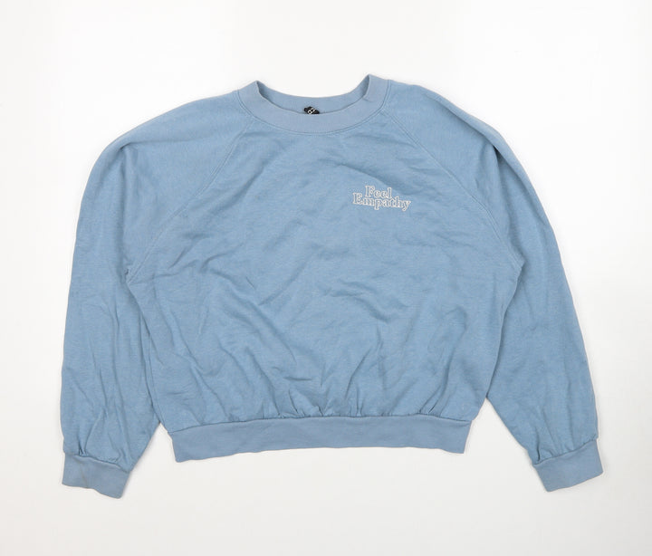 Divided by H&M Womens Blue Cotton Pullover Sweatshirt Size M Pullover - Feel Empathy