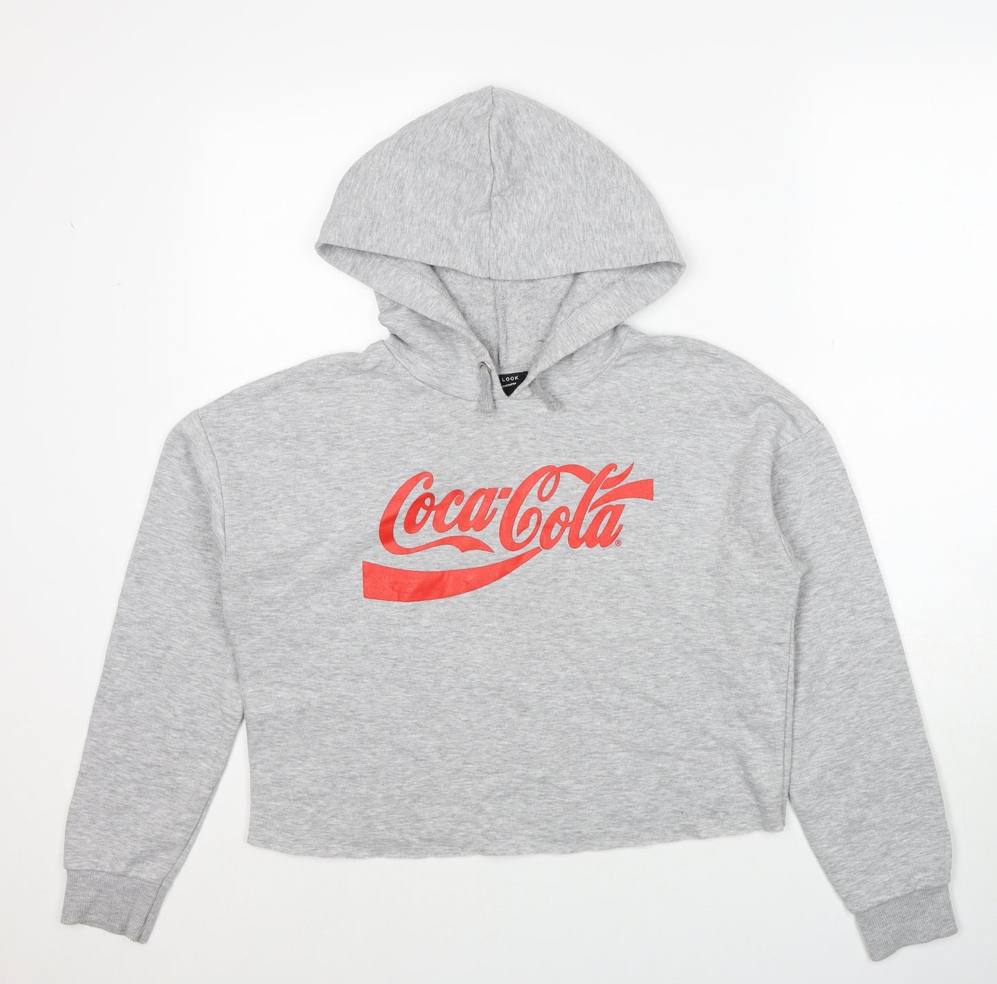 New Look Girls Grey Polyester Pullover Hoodie Size 14-15 Years Pullover - Coca-Cola