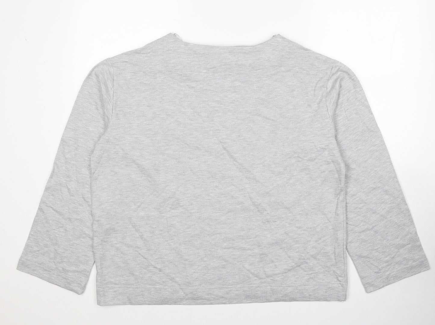 Damart Womens Grey Cotton Pullover Sweatshirt Size 18 Pullover - Star Pattern Size 18-20