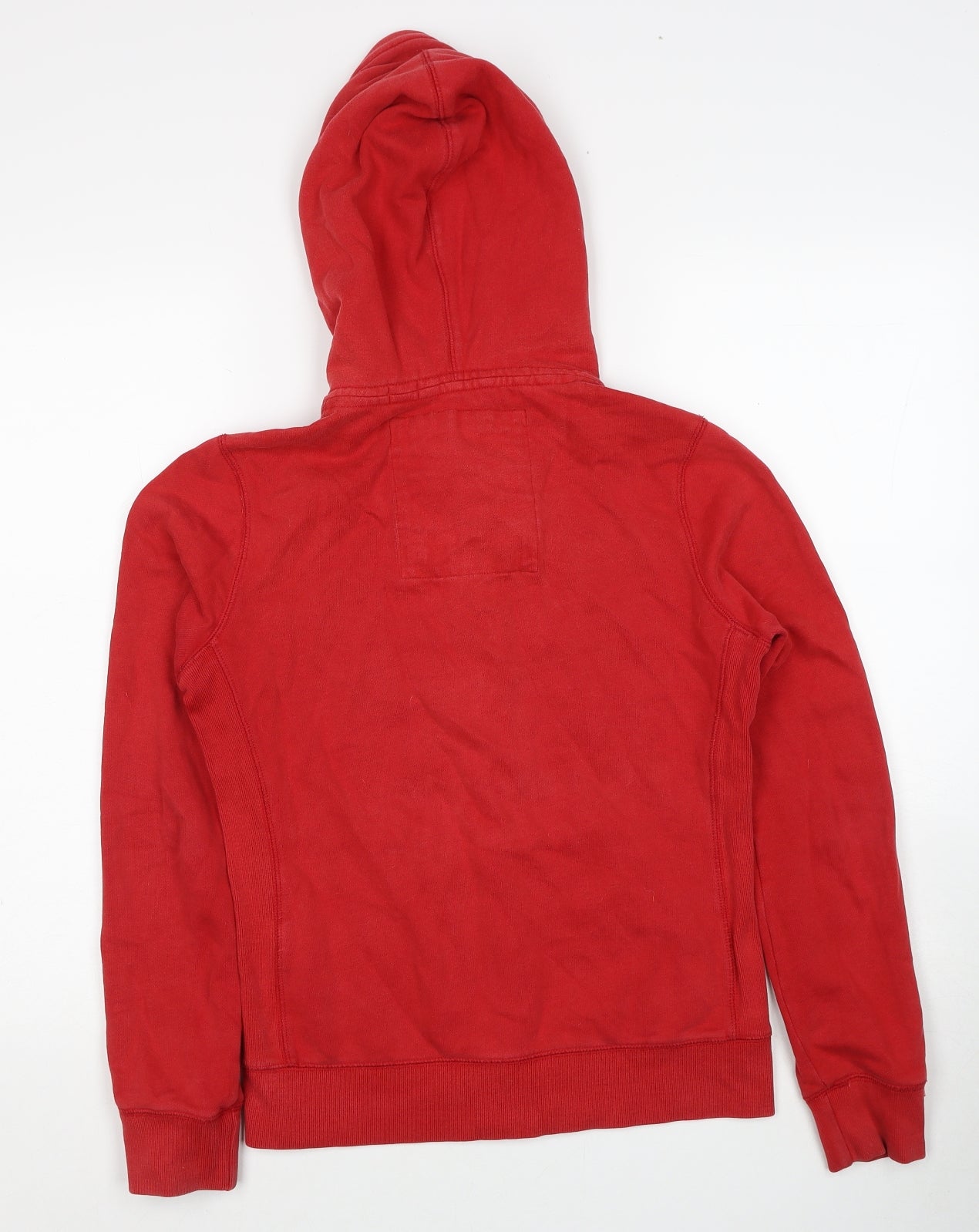 Superdry Mens Red Cotton Full Zip Hoodie Size S