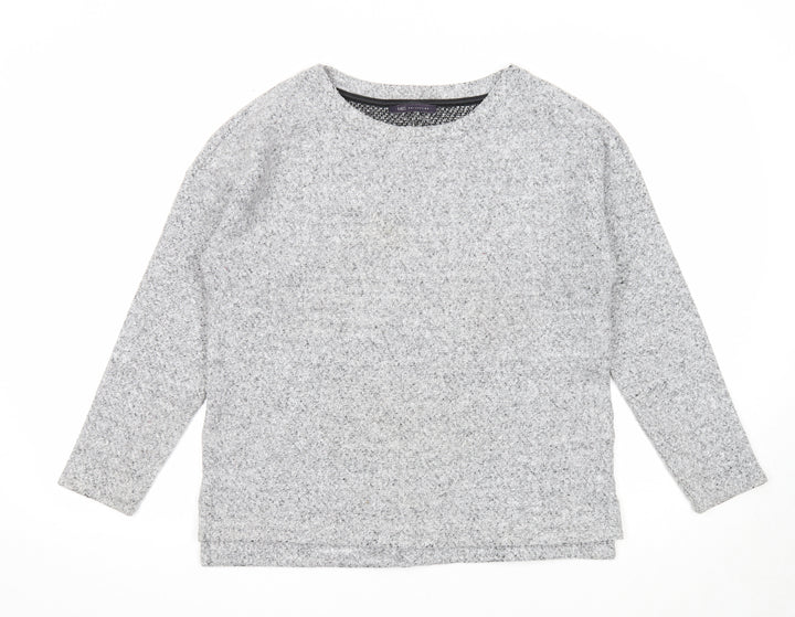 Marks and Spencer Womens Grey Round Neck Polyester Pullover Jumper Size 14
