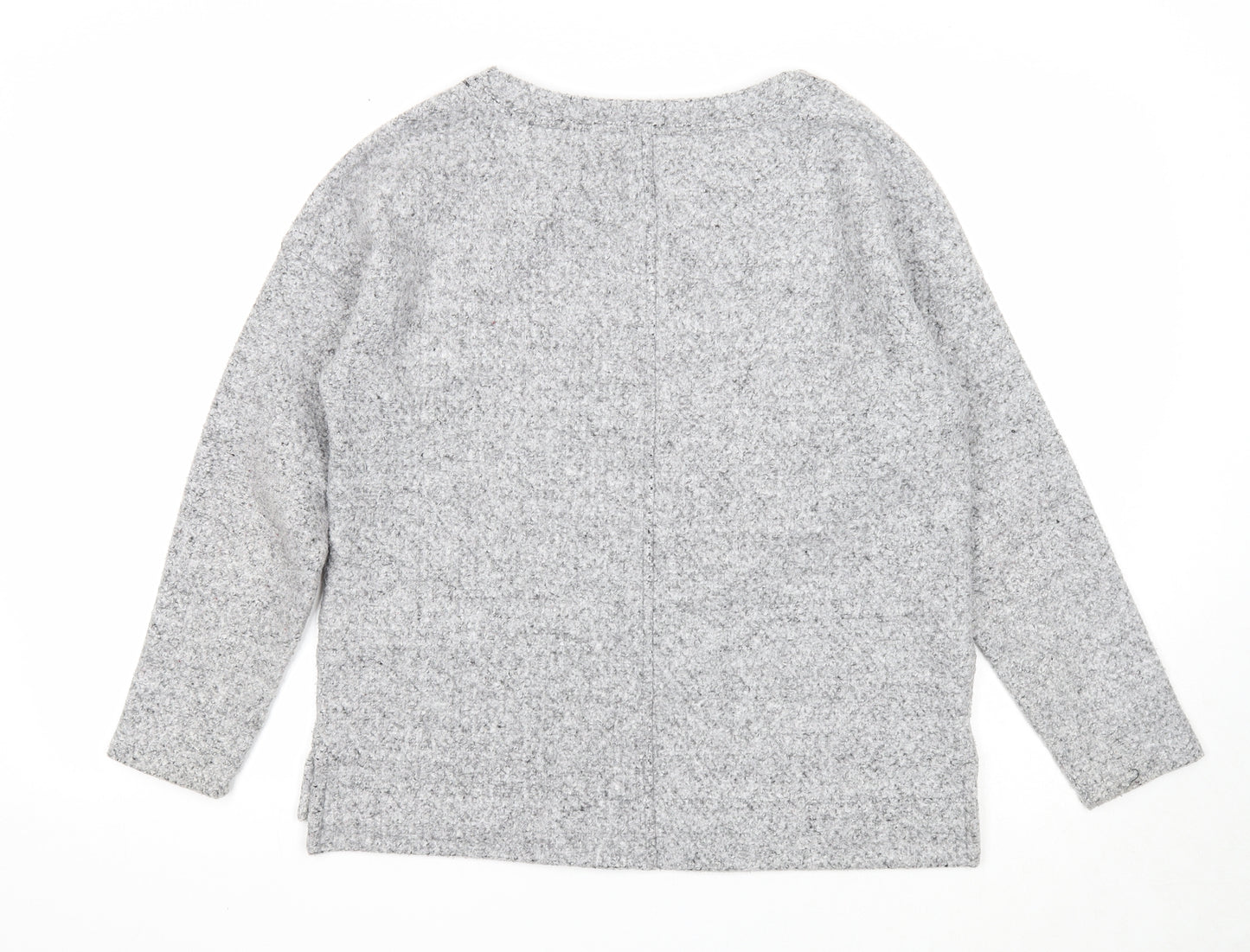 Marks and Spencer Womens Grey Round Neck Polyester Pullover Jumper Size 14