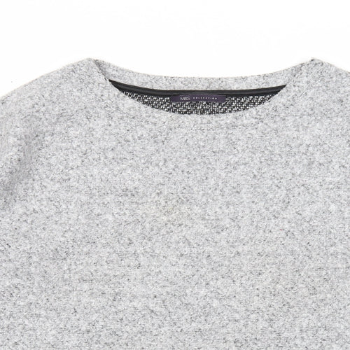 Marks and Spencer Womens Grey Round Neck Polyester Pullover Jumper Size 14