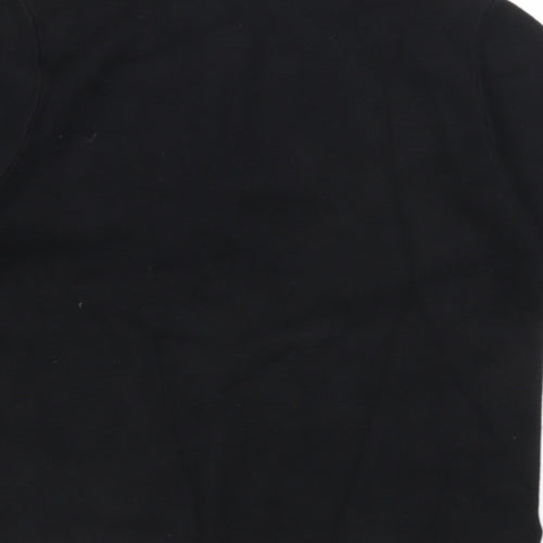 Zara Womens Black Round Neck Viscose Pullover Jumper Size S
